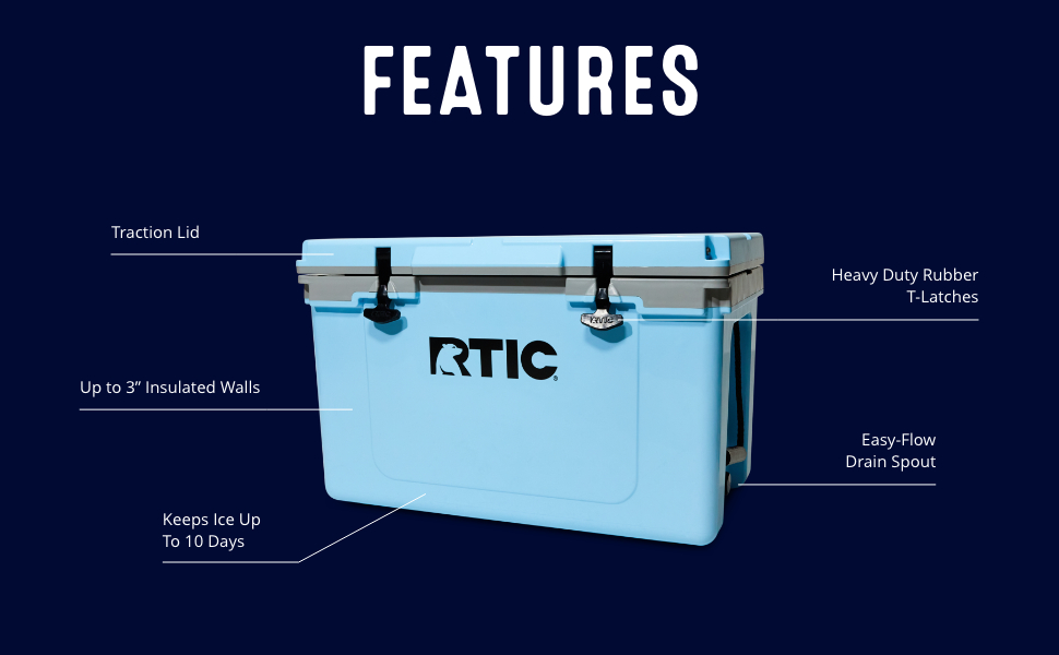 hard sided cooler ultra light rotomolded roto portable ice can rtic box chest wall freezer freeze