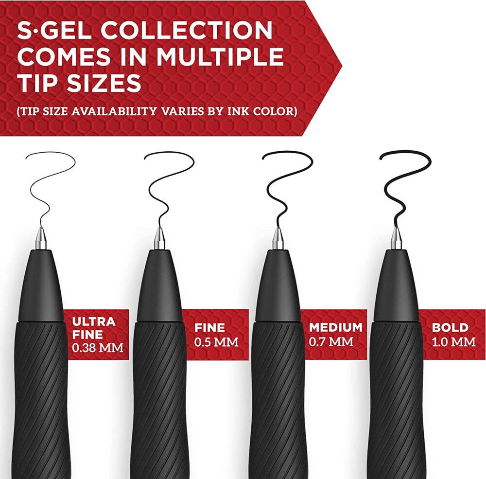 SHARPIE S-Gel, Gel Pens, Medium Point (0.7mm), Black Ink Gel Pen - Image 2