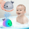 Gigilli Light Up Whale Bath Toys Sprinkler for Babies