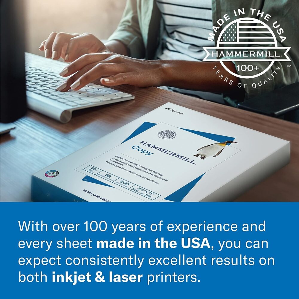 Hammermill Printer Paper, 20 Lb Copy Paper- Made in the USA - Image 3