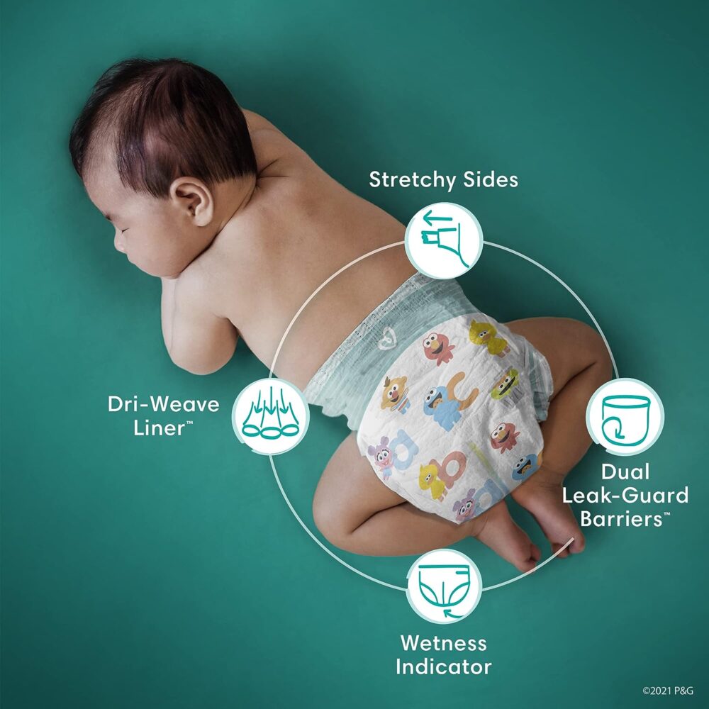 Diapers Size 1, 120 count - Pampers Baby Dry Disposable Diapers - Image 2