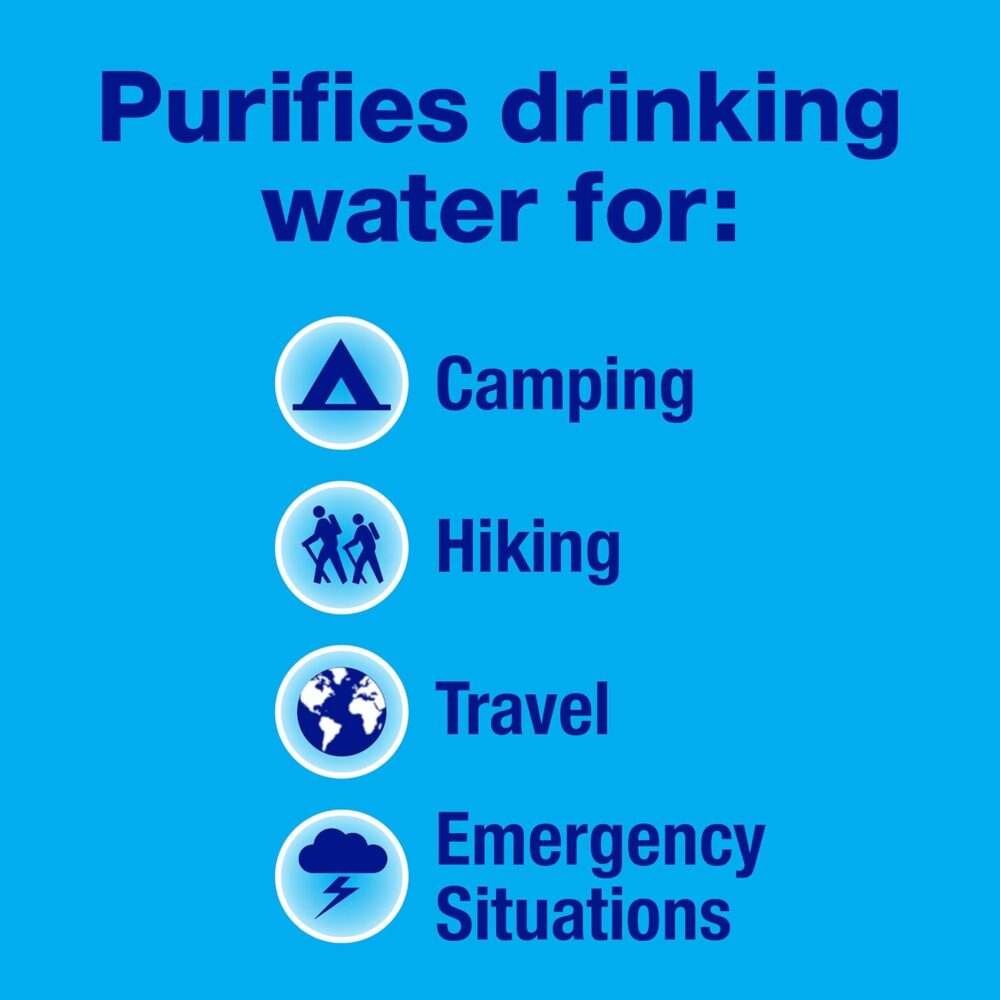 Potable Aqua Water Purification Tablets with PA Plus, for Camping, Hiking - Image 3