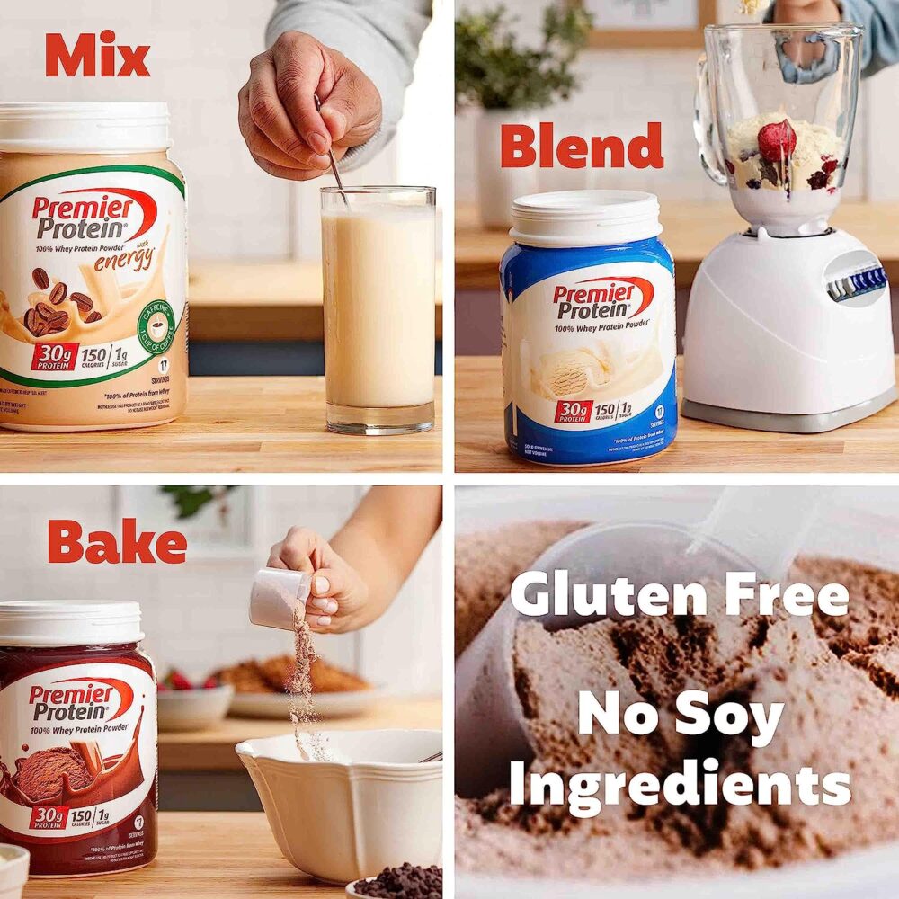 Premier Protein Powder, Vanilla Milkshake, 30g Protein - Image 3