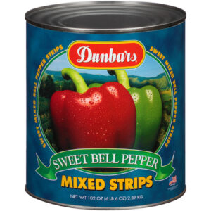 Dunbars Mixed Strips Sweet Bell Pepper, 102 Ounce, 6 Per Case