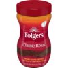 Folgers Classic Roast Caffeinated Instant Coffee Crystals, 8 Ounces, 6 Per Case