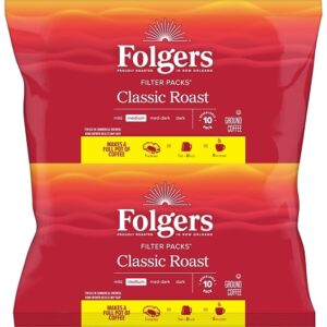 Folgers Classic Roast Coffee Regular, 1.05 Ounce, 160 Per Case
