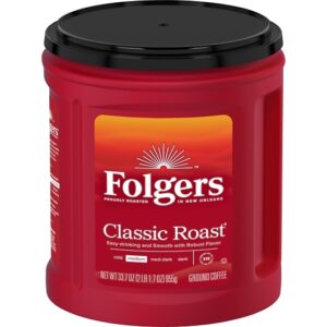 Folgers Classic Roast 33.7 oz (2.11 lbs) 6 Per Case
