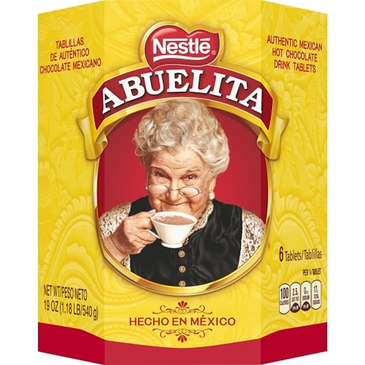 Nestle Abuelita Authentic Mexican Hot Chocolate Drink Tablets, 19 oz (12 Boxes)