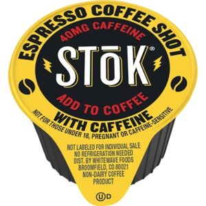 Stok Caffeinated Black Coffee Shot, 264 Count, 1 Per Case