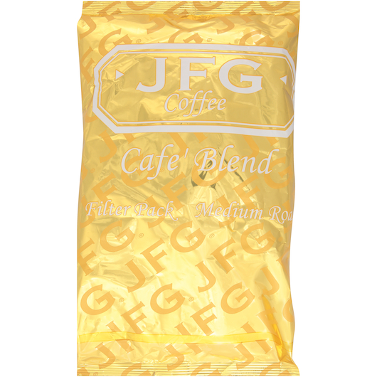 Jfg Round Filterpack Coffee Cafe Blend, 1.5 Ounces, 1 Per Pack, 42 Per Case