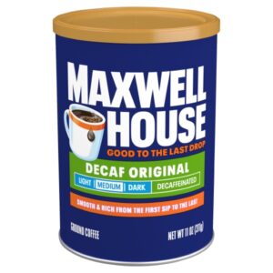 Maxwell House Decaffeinated Original Medium Ground Coffee, 11 Ounce, 6 Per Case
