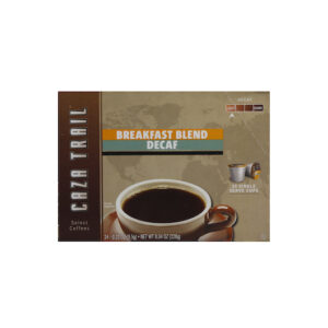 Caza Trail Coffee Breakfast Blend Decaffeinated Single Service Brewing Cup, 24 Each, 4 Per Case