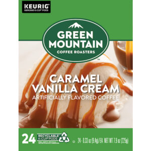 Green Mountain Coffee K-Cup Pod Caramel Vanilla Cream, 24 Count, 4 Per Case
