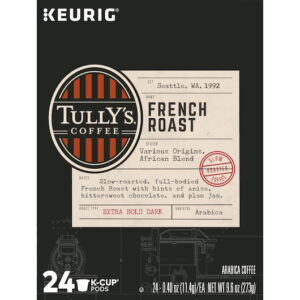 Tullys Coffee French Roast K-Cup Pods 96 Per Case