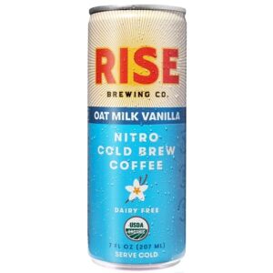 Rise Brewing Co. Vanilla Oat Milk Cold Brew Latte Nitro, 7 Fluid Ounces, 12 Per Case