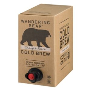 Wandering Bear Straight Black Cold Brew Coffee 96 fl oz (6 lbs) 3 Per Case