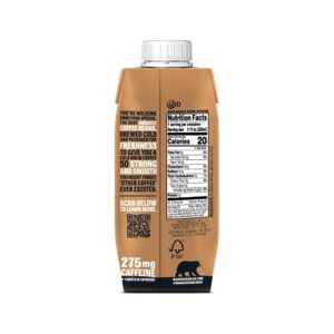 Wandering Bear Coffee Straight Black Cold Brew Coffee Organic, 11 Fluid Ounce, 12 Per Case