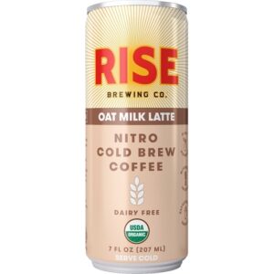 Rise Brewing Co Oat Milk Nitro Cold Brew Latte 7 fl oz (0.44 lbs) 12 Per Case