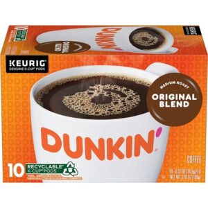 Dunkin' Ground Original 10 Keurig Cup, 3.7 Ounce, 6 Per Case
