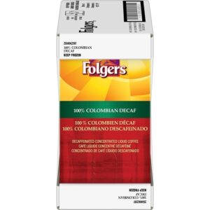 Folgers Liquid 100% Colombian Decaf Coffee 2 Liter (67.6 fl oz) (4.4 lbs) 2 Per Case