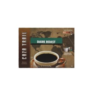 Caza Trail Coffee Dark Roast Single Service Brewing Cup, 24 Each, 4 Per Case