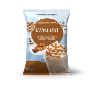 Big Train Caramel Latte Blended Ice Coffee 3.5 lbs (56 oz) 5 Per Case