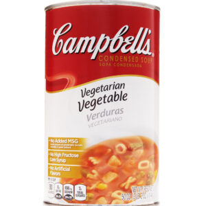 Campbell s Classic Vegetarian Vegetable Alphabet Condensed Shelf Stable Soup, 50 Ounce Can, 12 Cans per Case