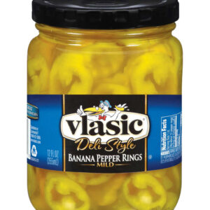 Vlasic Deli Style Banana Pepper Rings, Mild, 12 Fl Oz., 12 per Case