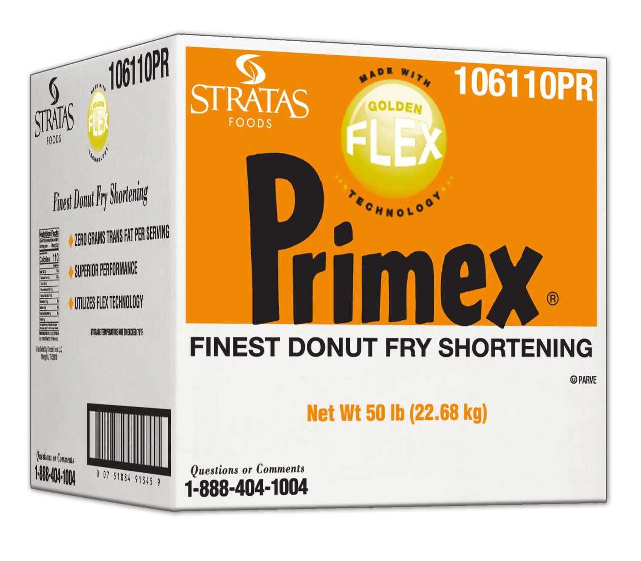 Primex Golden Flex Donut Fry Shortening, 50 Pound, 1 Each