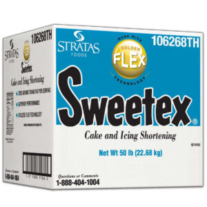 Sweetex Golden Flex Cake & Icing Shortening, 50 Pounds, 1 per Case