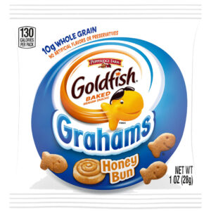 Pepperidge Farms Honey Bun Grahams Goldfish Snack Graham Crackers, 1 Ounce, 300 per Case