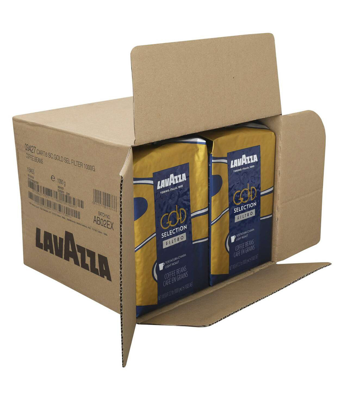 Lavazza Gold Selection Filtro Coffee Beans, Light Roast, 1 Kilogram, 6 per Case