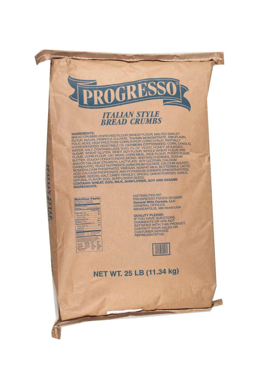 Progresso Italian Style Bread Crumbs Bag, 25 Pound, 1 per Case