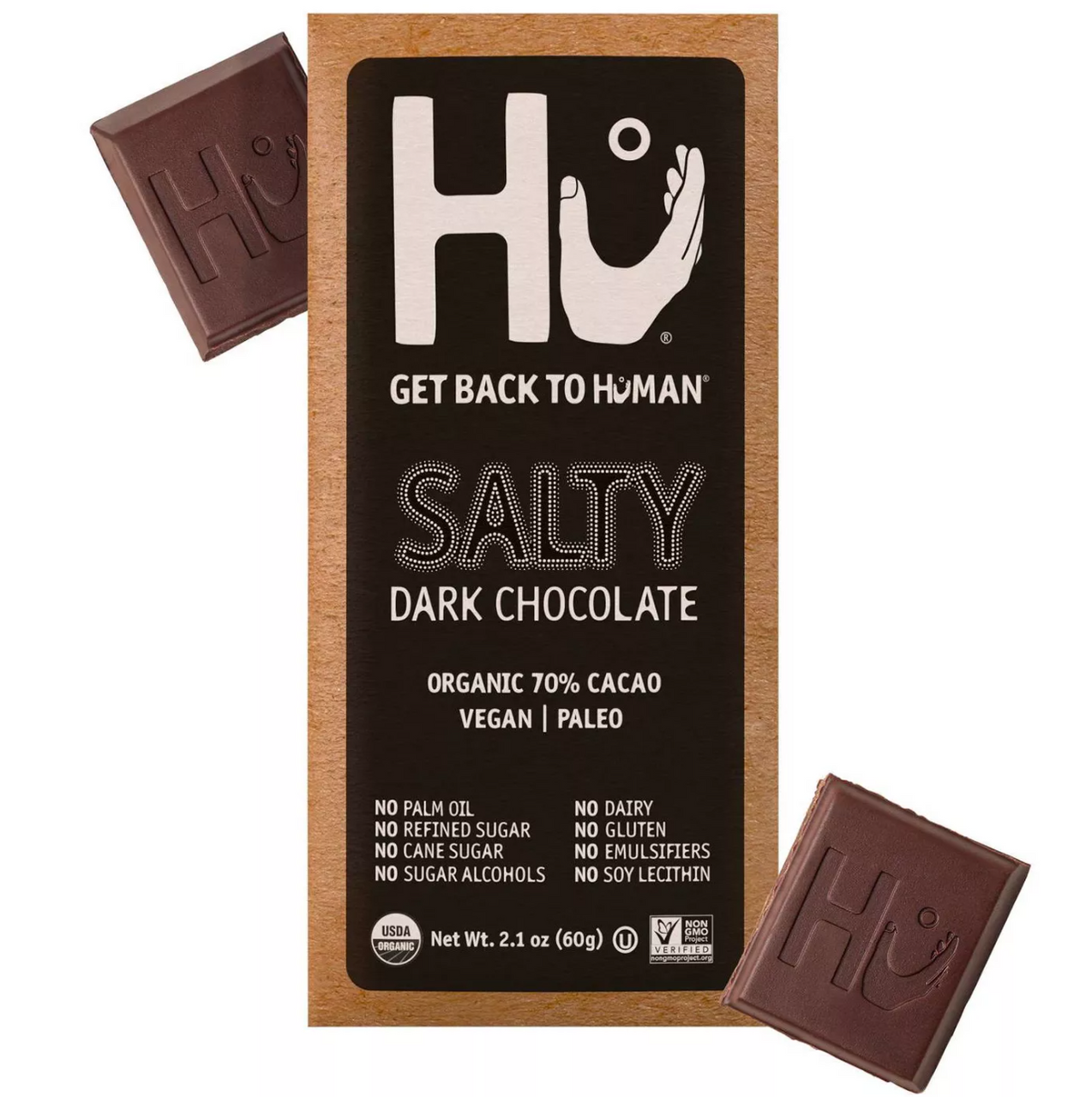 Hu Salty Dark Chocolate Bar, 2.1 Ounce, 6 Per Pack, 4 Per Case