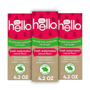 Hello Natural Watermelon Flavor Baby & Kids Fluoride Free Toothpaste