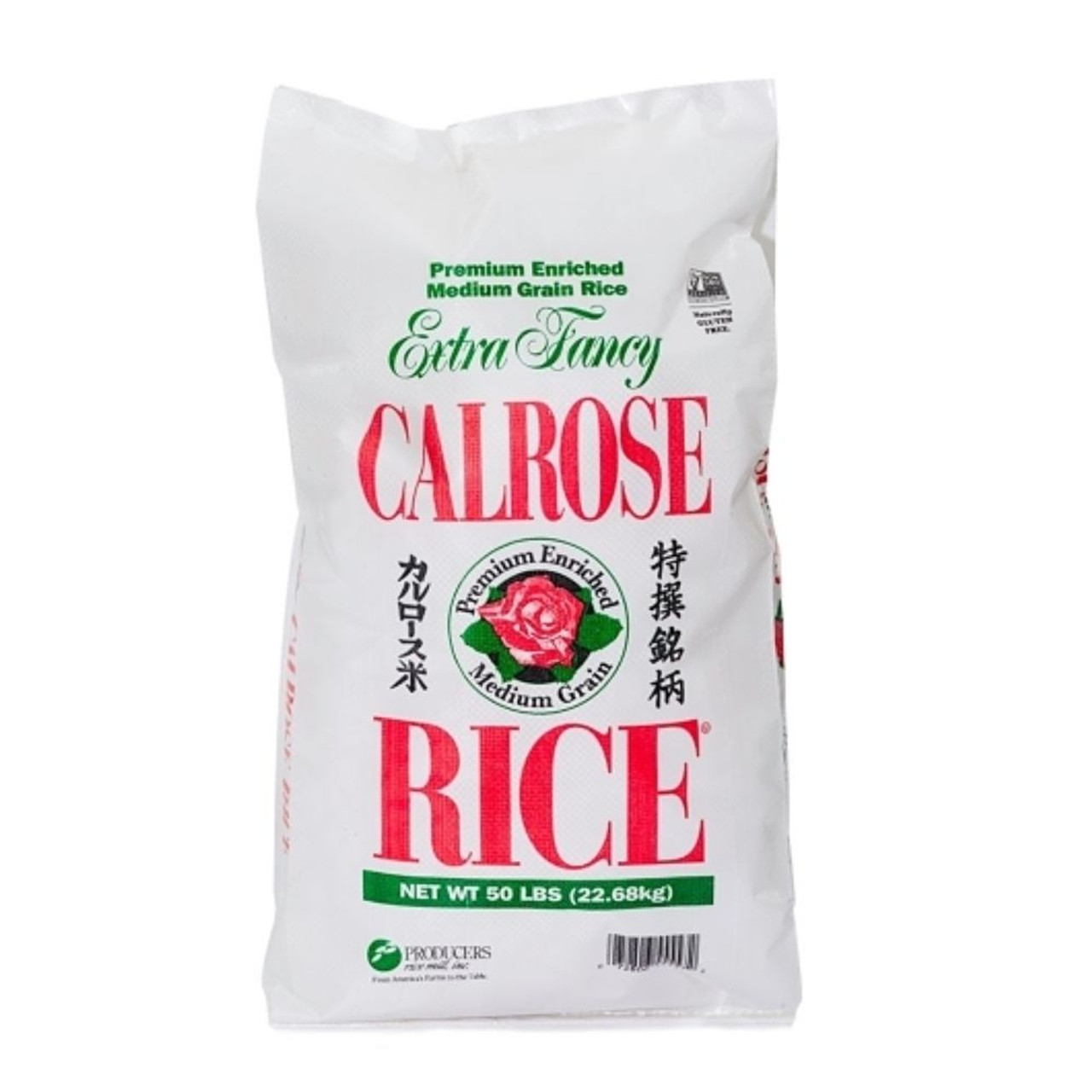 Producers Rice Mill Calrose Medium Grain Rice, 50 Pound, 1 Per Case