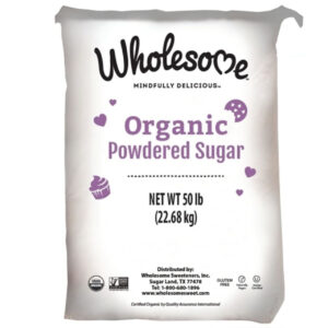Wholesome Sweeteners Organic Powdered Sugar (6x), 50 Pound