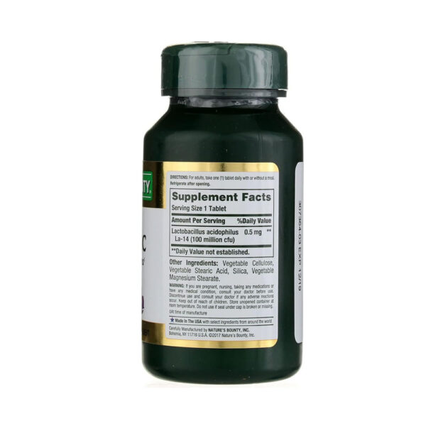 Nature's Bounty Probiotic Acidophilus Tablets, 120 Count - Image 2