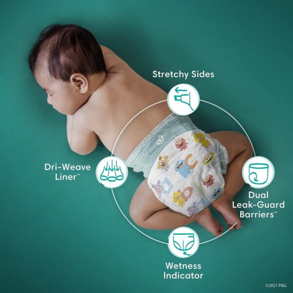 Diapers Size 1, 120 count - Pampers Baby Dry Disposable Diapers - Image 2