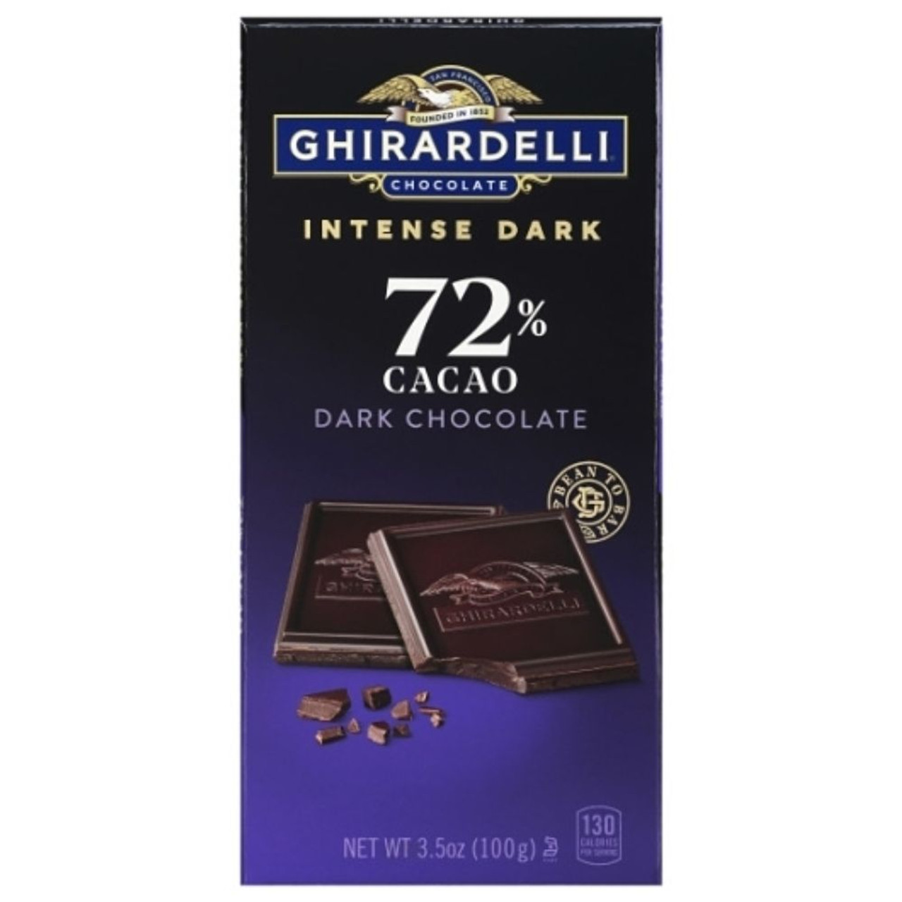 Ghirardelli Intense Dark 72% Cacao, 0.219 Pound, 12 Per Case