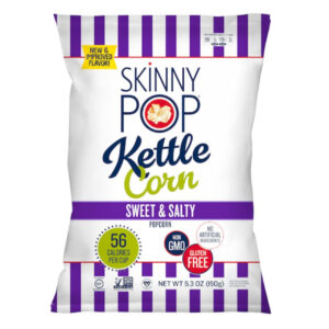 SkinnyPop Popcorn Sweet and Salty Kettle Corn , 5.3 Ounces (Pack of 12)