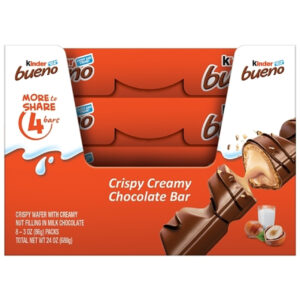 Kinder Bueno Crispy Creamy Chocolate Bar, , 3 Ounce, 8 Per Box, 16 Per Case