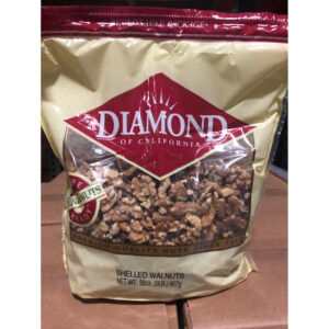 Diamond Walnut Halves & Pieces In A Bag, 2 Pounds, 12 Per Case
