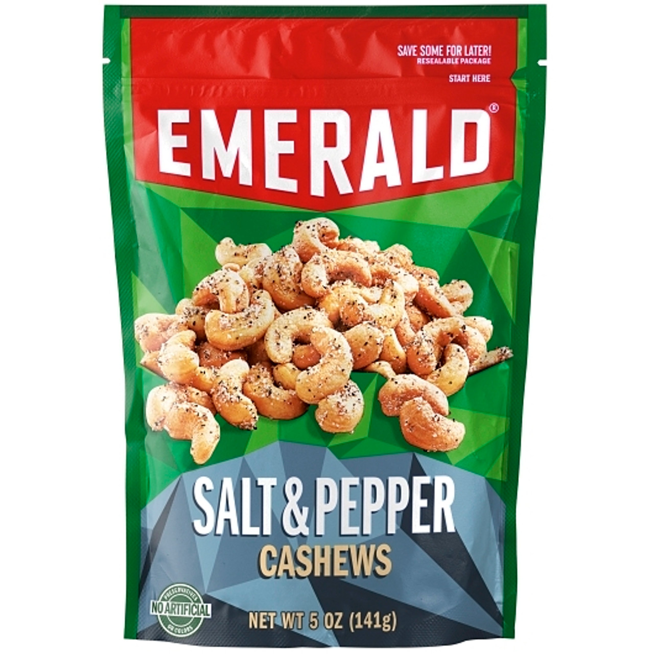 Emerald Cashews Sea Salt Pepper, 5 Ounce, 6 Per Case