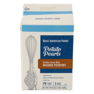 Basic American Foods Golden Potato Pearls Extra Rich, 3.7 Pound, 6 Case