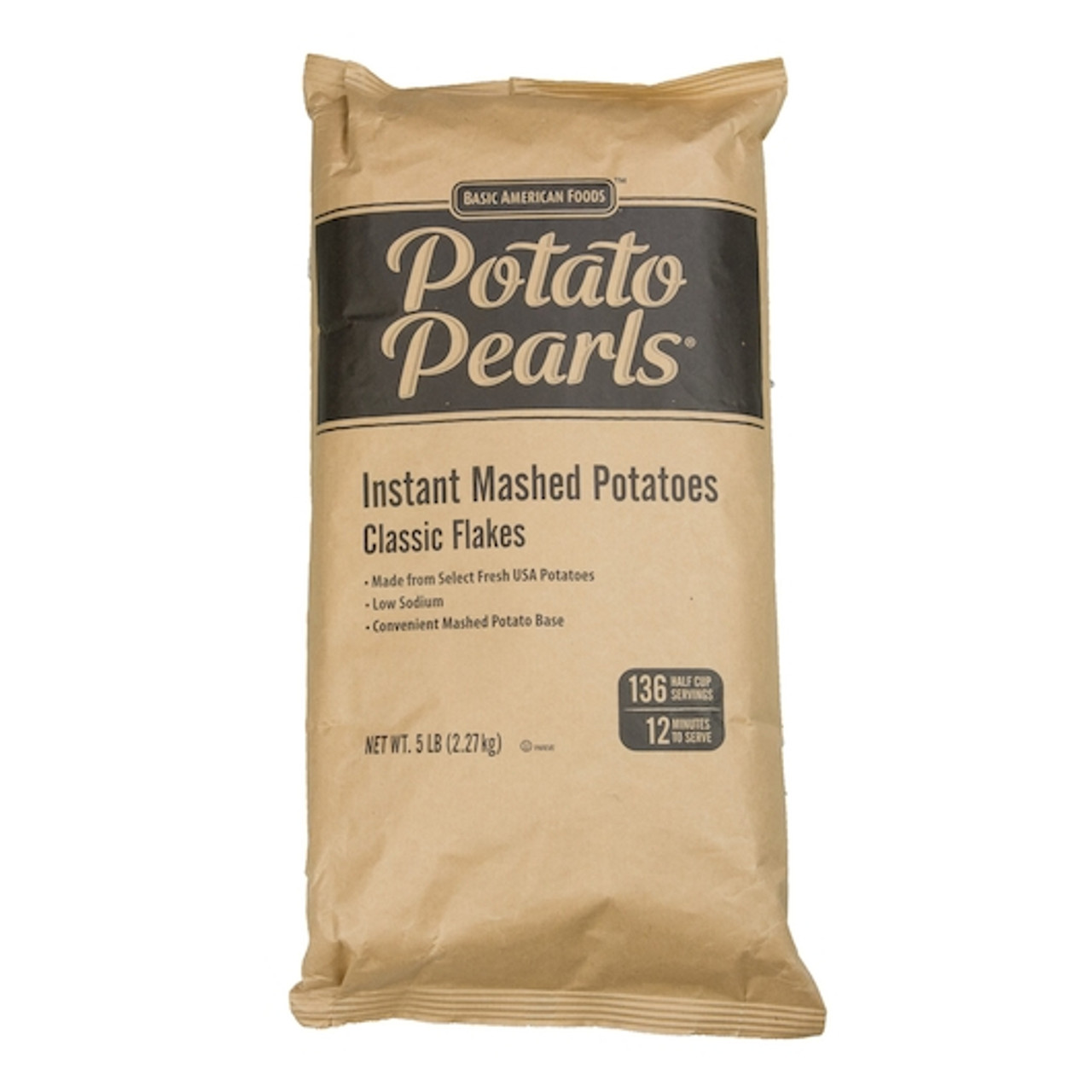Basic American Foods Instant Potato Flakes,5 Pound, 6 Case