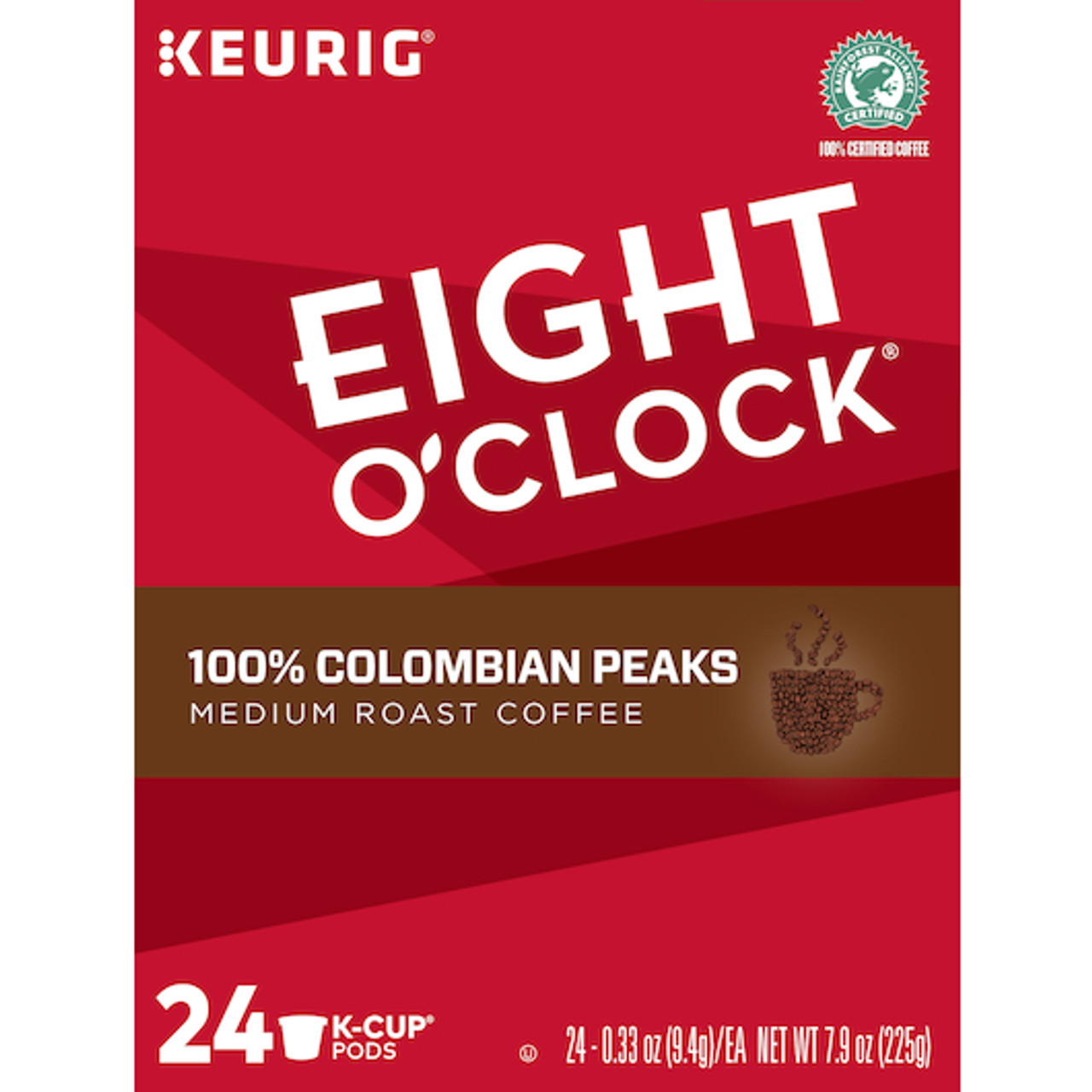 Eight O Clock Colombian Peaks Medium Roast Coffee K-Cups, 7.9 Ounce, 4 Per Case