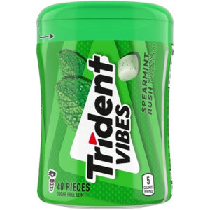 Trident Vibes Spearmint Gum, 40 Count, 6 Per Box, 4 Per Case