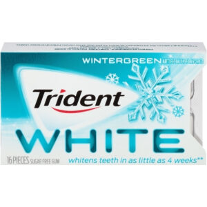 Trident Sugar Free Wintergreen Gum, 16 Count, 9 Per Box, 18 Per Case