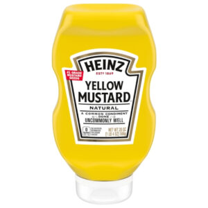 Heinz Yellow Mustard Bottle, 1.25 Pound, 12 Per Case